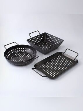 CHAR-BROIL 3-piece Non-Stick BBQ Topper Set-Distributes Heat Evenly Easy Cleanup